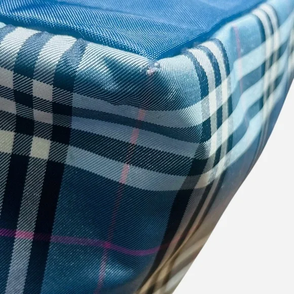 Burberry Blue Label Vintage Plaid Tote Bag – Rare Burberry Japan Line - Picture 10 of 16